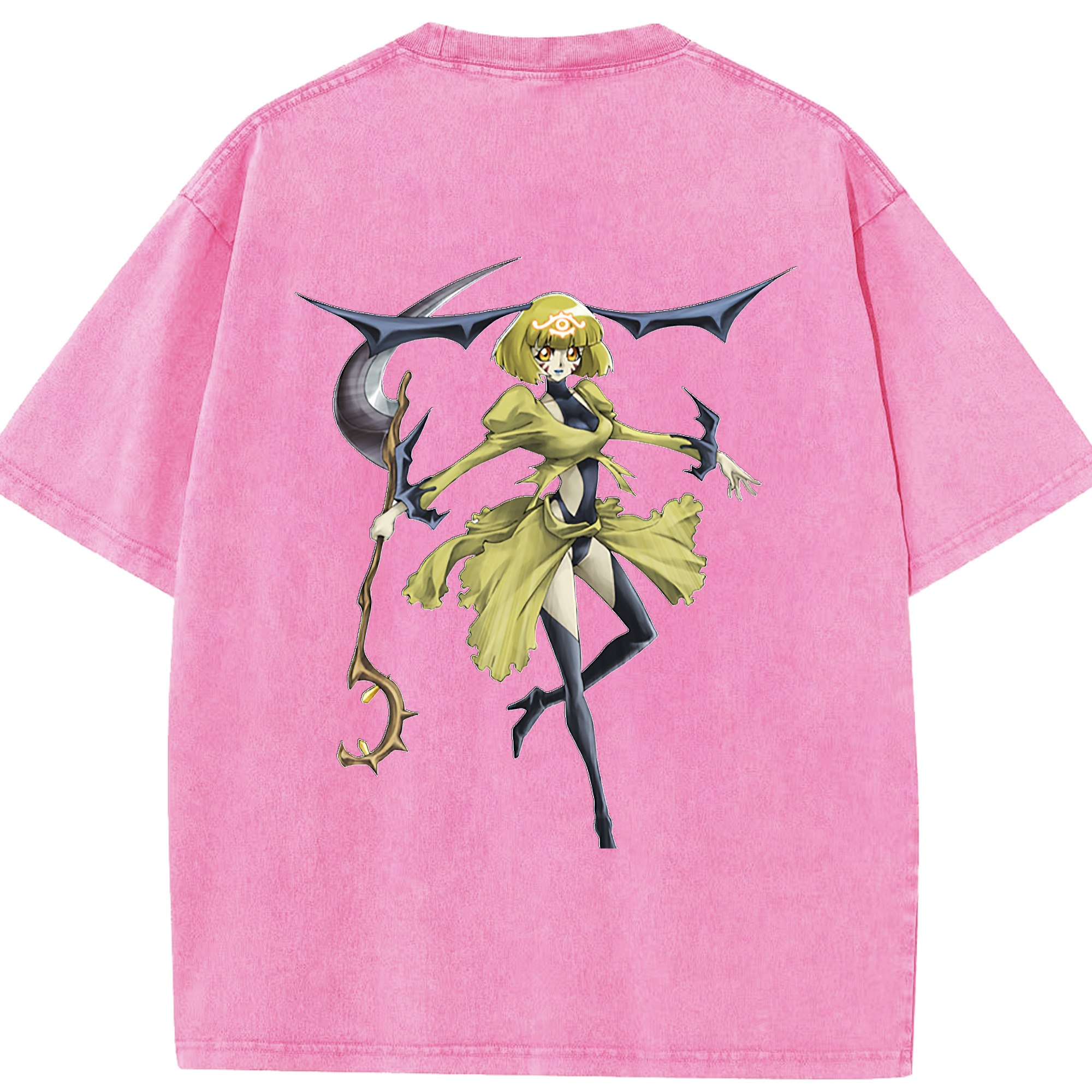 （画像用） 遊☆戯☆王 Yu-Gi-Oh! 綿100% ヴィンテージ風 半袖Tシャツ（背面プリント）